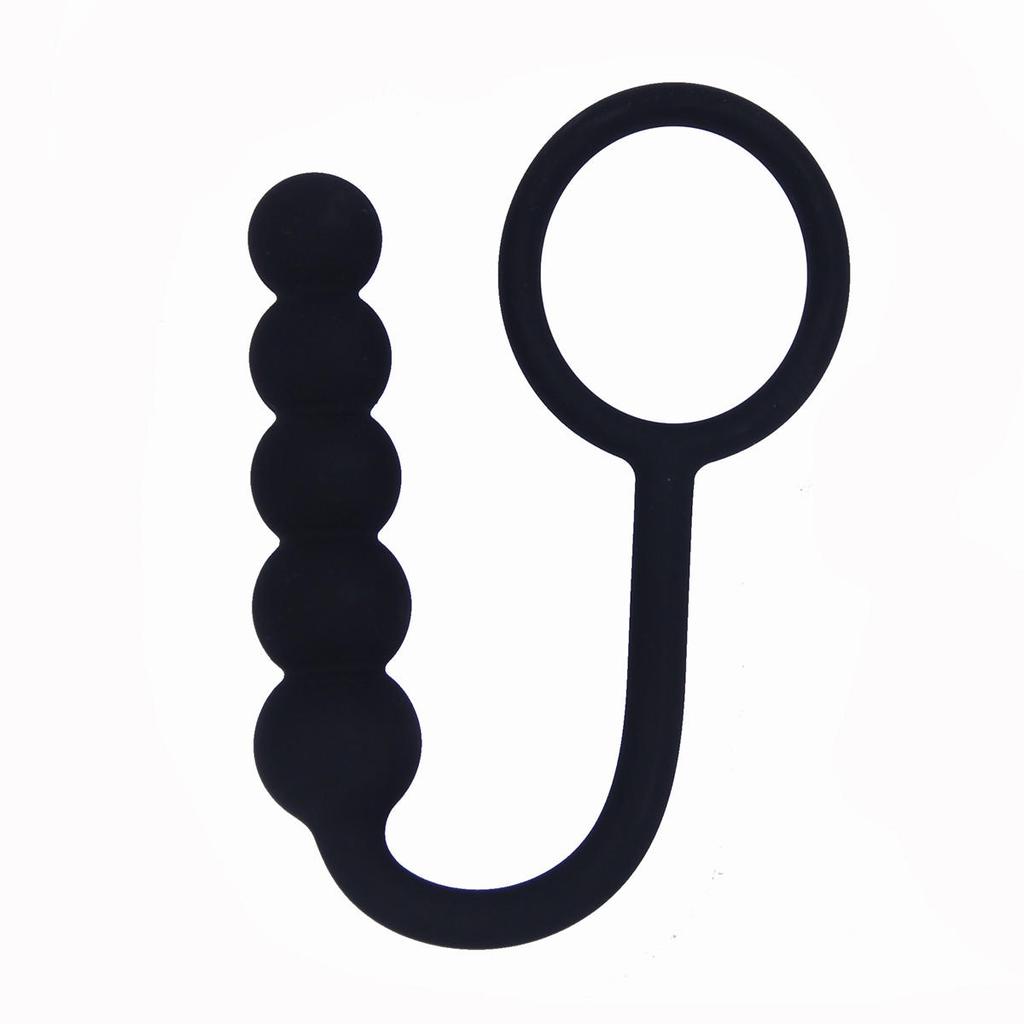 Sexy Beads Anal Butt Plug Play Pull Ring Ball Silicone Butt Anal 