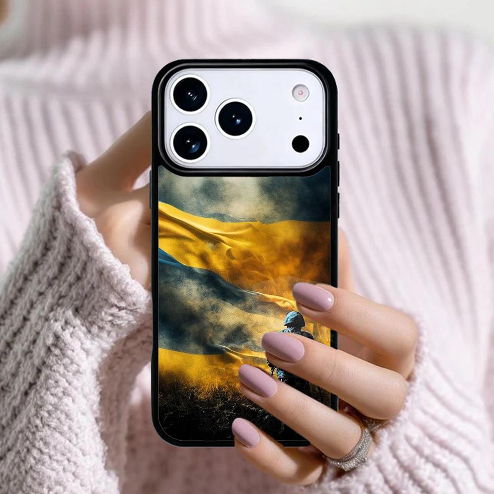 Love Heart U_kraine Map Flag Pattern Phone Case For Apple iPhone 17 Air 16E 15 14 Plus 13 12 11 Pro Max Mini Funda Cover iPhone17 Pro