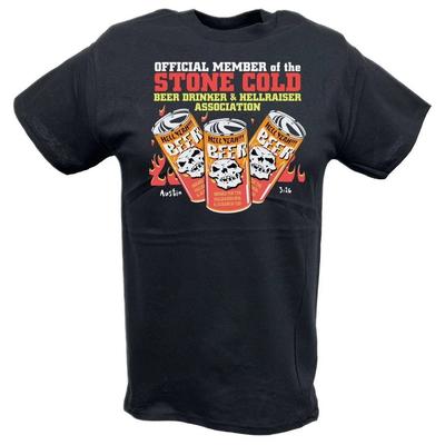Stone Cold Steve Austin Beer Drinker Official Member T-shirt