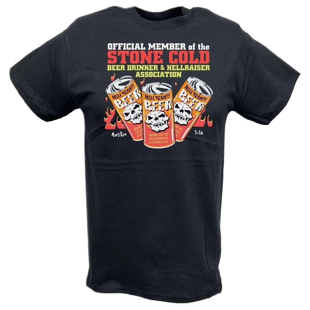 Stone Cold Steve Austin Beer Drinker Official Member T-shirt L