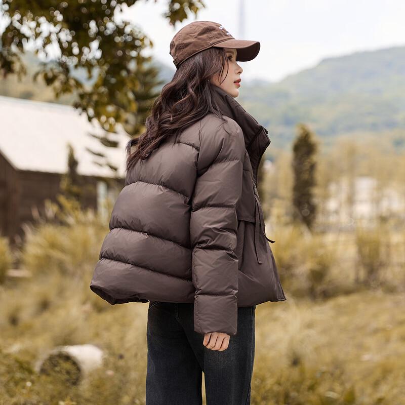 Demana Damen Kurze Daunen-Pufferjacke 90% Daunen