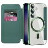 For Samsung Galaxy S24 Clear Case Compatible with MagSafe RFID Blocking Electroplating Phone Cover