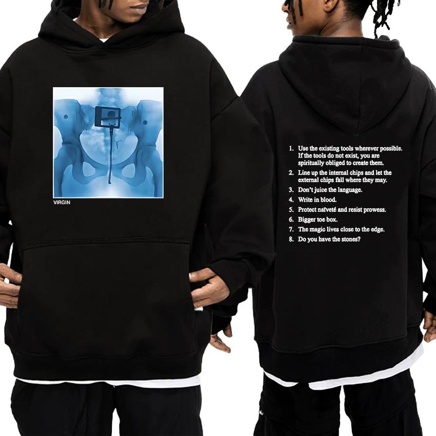 Fashion 2025 Virgin Album Double Sided Print Sweatshirt harajuku Style Fleece Men Women Autumn Winter Hoodie Long sleeve Unisex