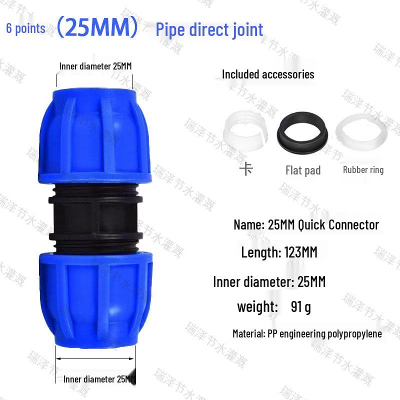 Blue Cap Quick Connect Water Pipe Fittings: No-Heat Fusion Repair Elbow, Tee, Ball Valve, Union Accessories