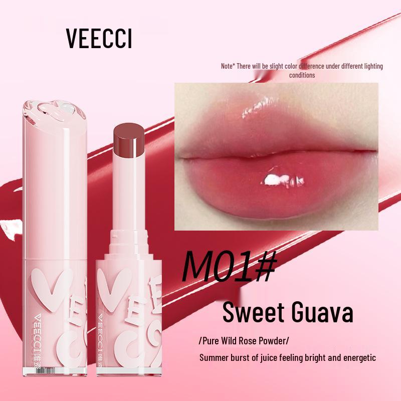 

VEECCI Moisturizing Lipstick M03 - Hydrating and Glossy Solid Lip Balm.