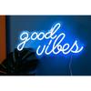 DECANIT Good Vibes Neon Sign for Bedroom Wall Decor Powered by USB Neon Light, Ice Blue Color,16.1"x8.3"x0.6"