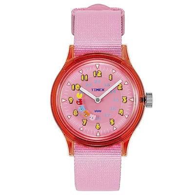 TIMEX PAC MAN Camper Watch, Pink Dial, Resin and Plastic Quartz Movement, 3 ATM Water Resistant, 36mm, TW2V93900, Pink [Parallel Import]