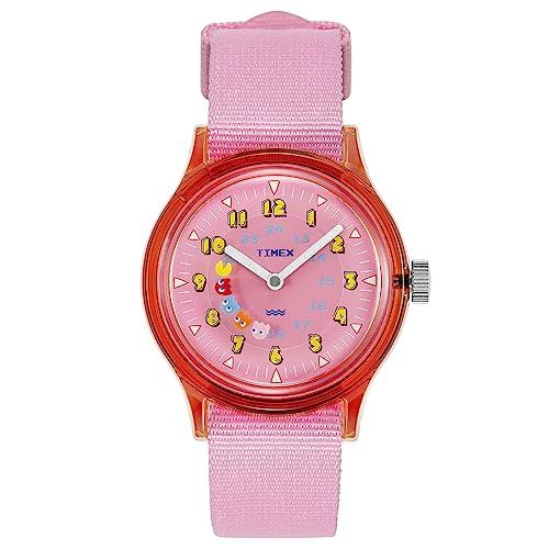 

TIMEX PAC MAN Camper Watch, Pink Dial, Resin and Plastic Quartz Movement, 3 ATM Water Resistant, 36mm, TW2V93900, Pink [Parallel Import]