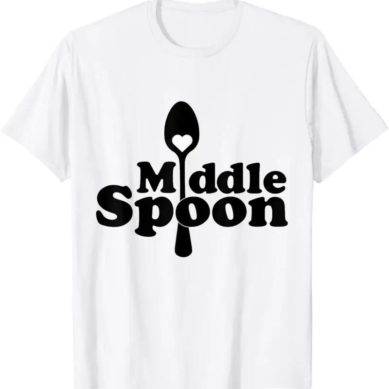

Middle Spoon Polyamory Throuple Relationship Couples T Shirt 5XL різнокольоровий