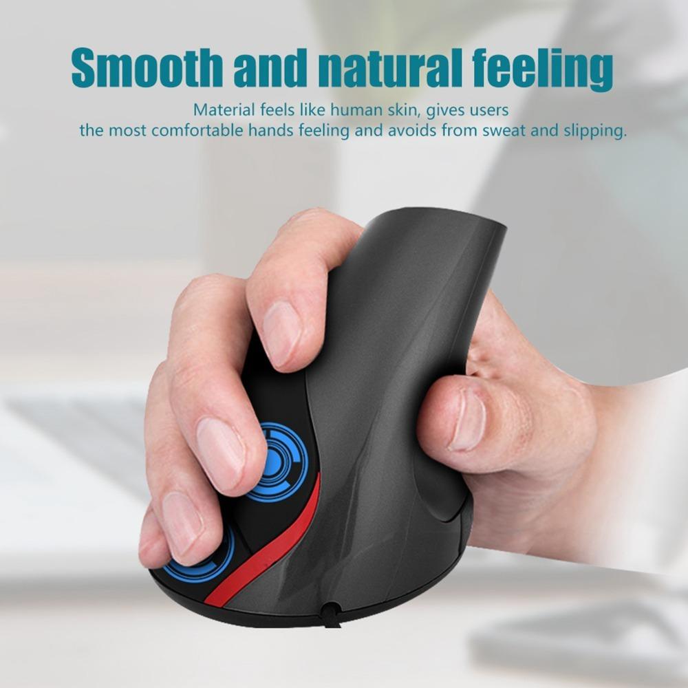 1200DPI Vertical Mouse 5 Buttons Gaming Mouse Comfort Grip USB Mouse  Office