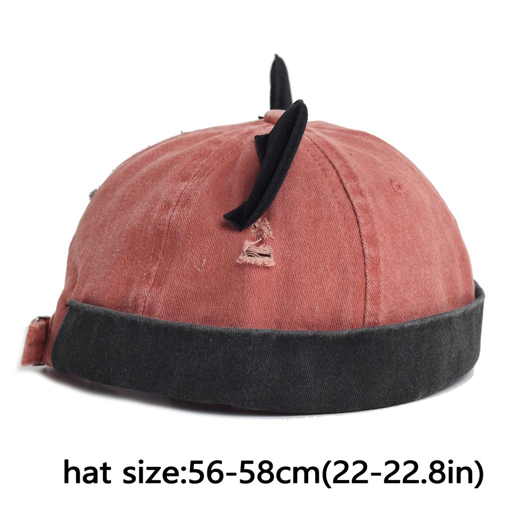 Słodki słodki koci kapelusz z uszami bez ronda Osobowość Swobodny Jednolity kolor Czapka Beanie Bawełna Oddychająca Prana Stara Czapka Beanie Unisex