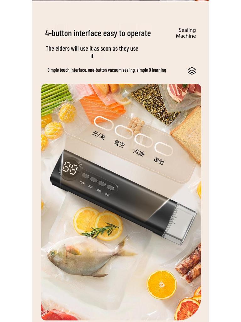 Automatic Dual-Use Vacuum Sealer for Dry & Wet Food Preservation