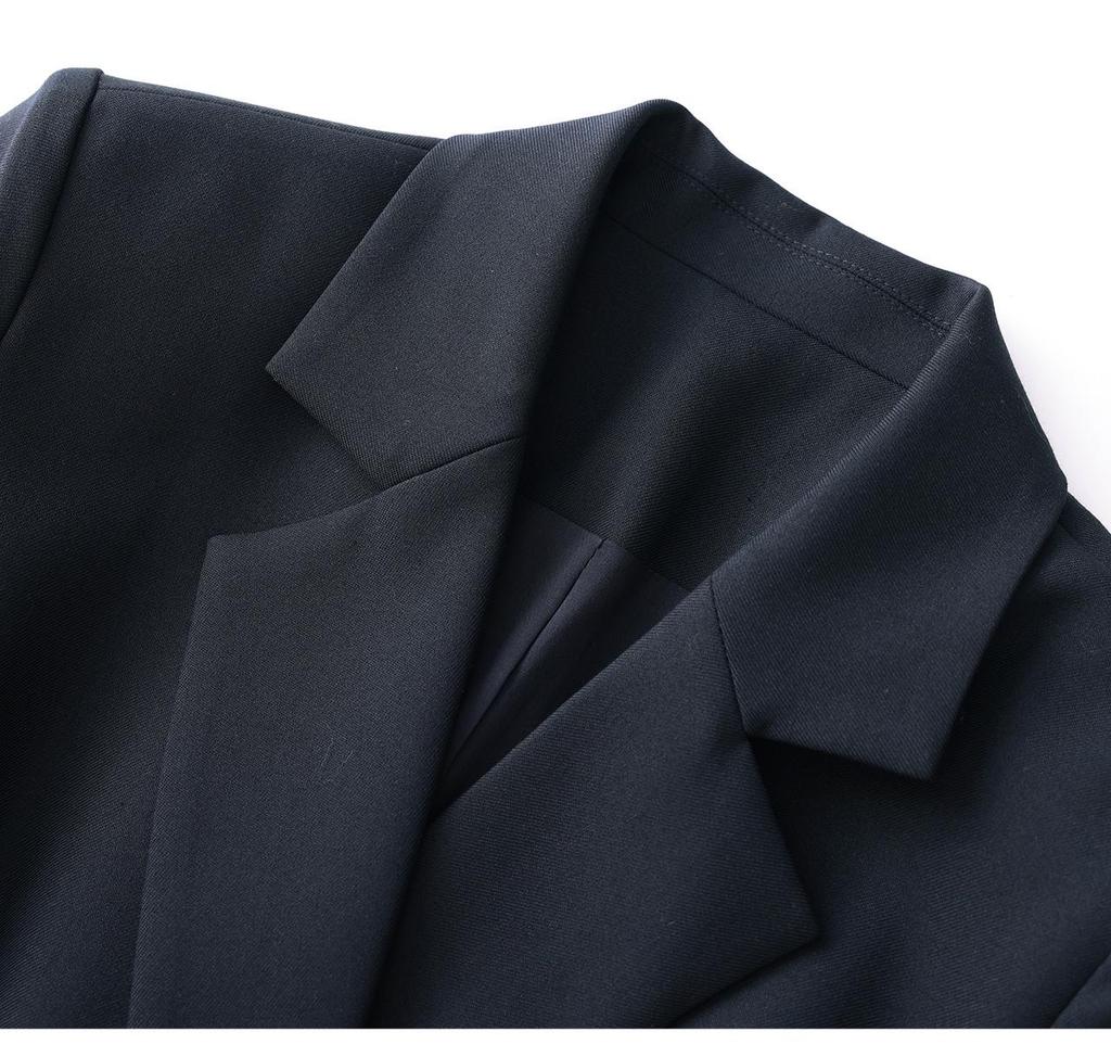 Elegant Irregular Belted Suit Dress - Women's Spring Collection