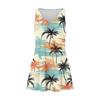 Women's Casual Fashion V-neck Sleeveless Floral Print Side Pocket Dress