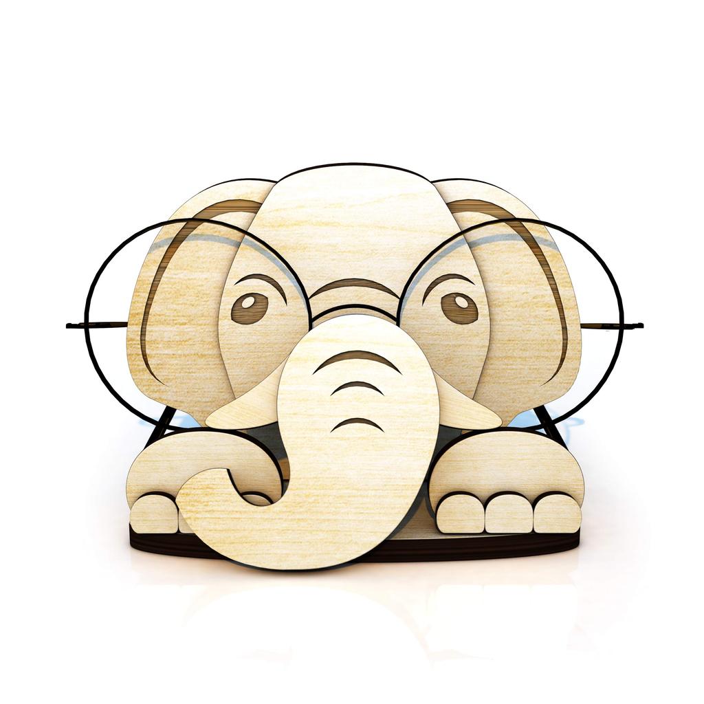 Elephant Handmade Wooden Glasses Stand [mr. sheep]