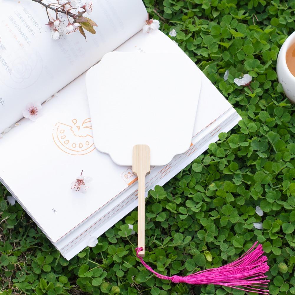 Chinese Style Blank Painting Fans Round Paper Hand Fan Photography Props Summer Fan Photo Props