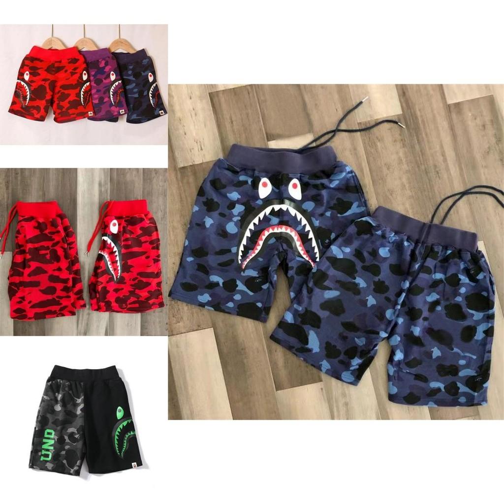 Ready Camouflage Shark Head Printed Cotton Shorts For Men Youth Fashion**