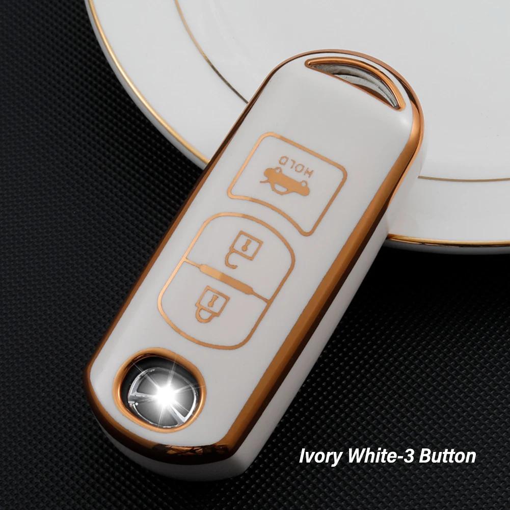 TPU 2 Buttons Car Remote Key Case Cover Shell for Mazda CX-3 CX3 CX-5 CX5 CX7 CX-9 CX8 2 3 5 6 BL BM GJ Atenza Axela Demio