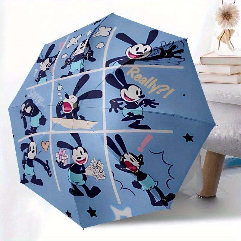 1pc Mouse Emotions Automatic Open/Close Cute Umbrella Sturdy Iron Frame, Compact Travel Umbrella - Perfect Gift,  a0829121