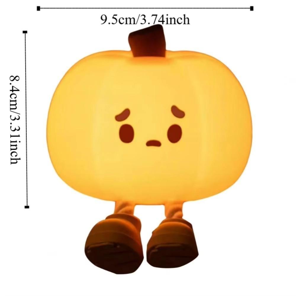 USB Charging LED Pumpkin Light Adjustable Brightness Desktop Lamp  Bedroom