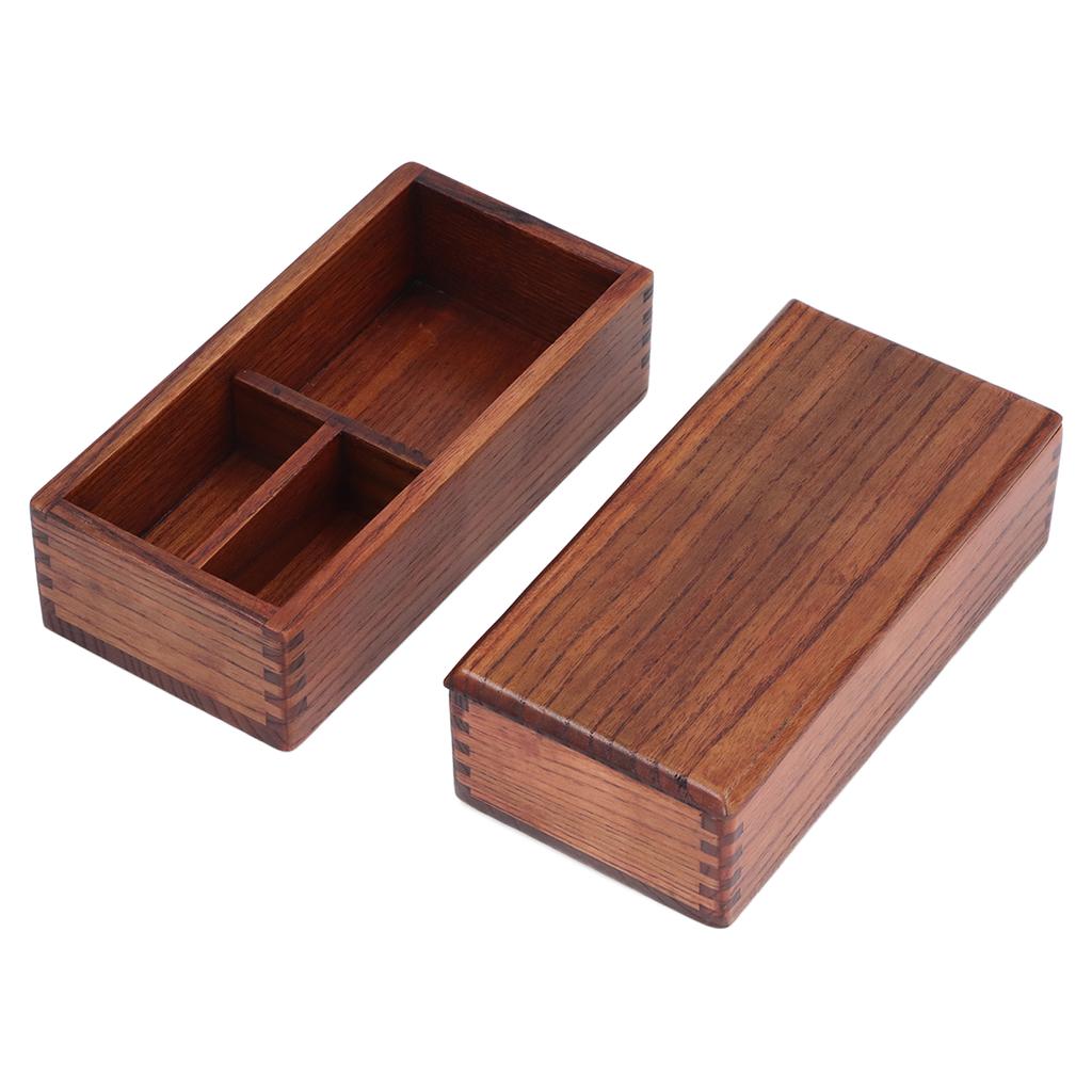 Rectangular Stackable 2 Layer Lunch Box Natural Wooden Bento Box Sushi Food Container Kitchen