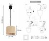 Hanging Lamp, Ceiling Chandelier, Lampshade 20 Cm