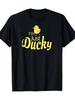 Funny I'm Just Ducky Duck Graphic T-Shirt for Men & - GSM Pure Cotton Relaxed Fit Crew Neck Tee Wi
