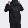 Adidas Logo Zip Hoodie Jacket Men Outerwear Black H40228