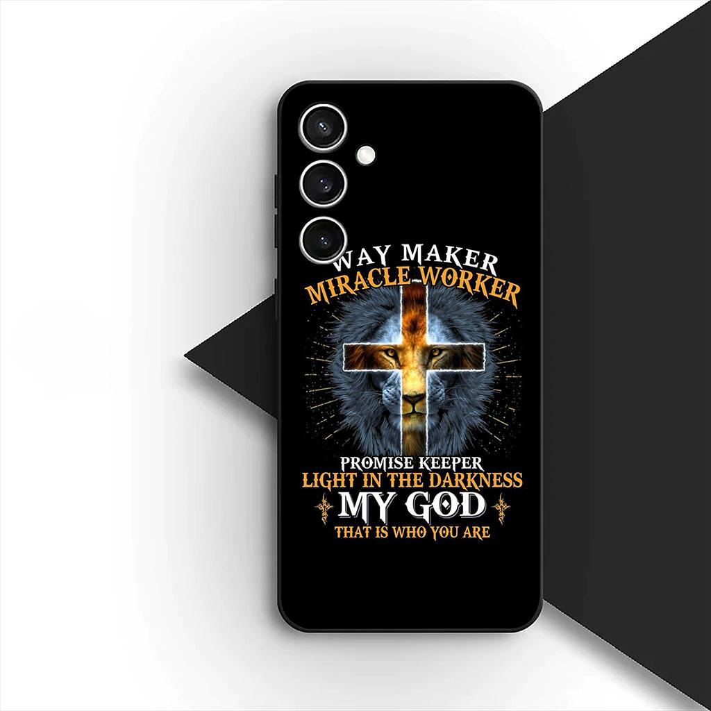 Bible Verse Christian Jehovah God Phone Cover Case for Samsung Galaxy S25 S24 S23 FE Ultra Plus S7 Edge S25+ S23+ A56 5G Casing