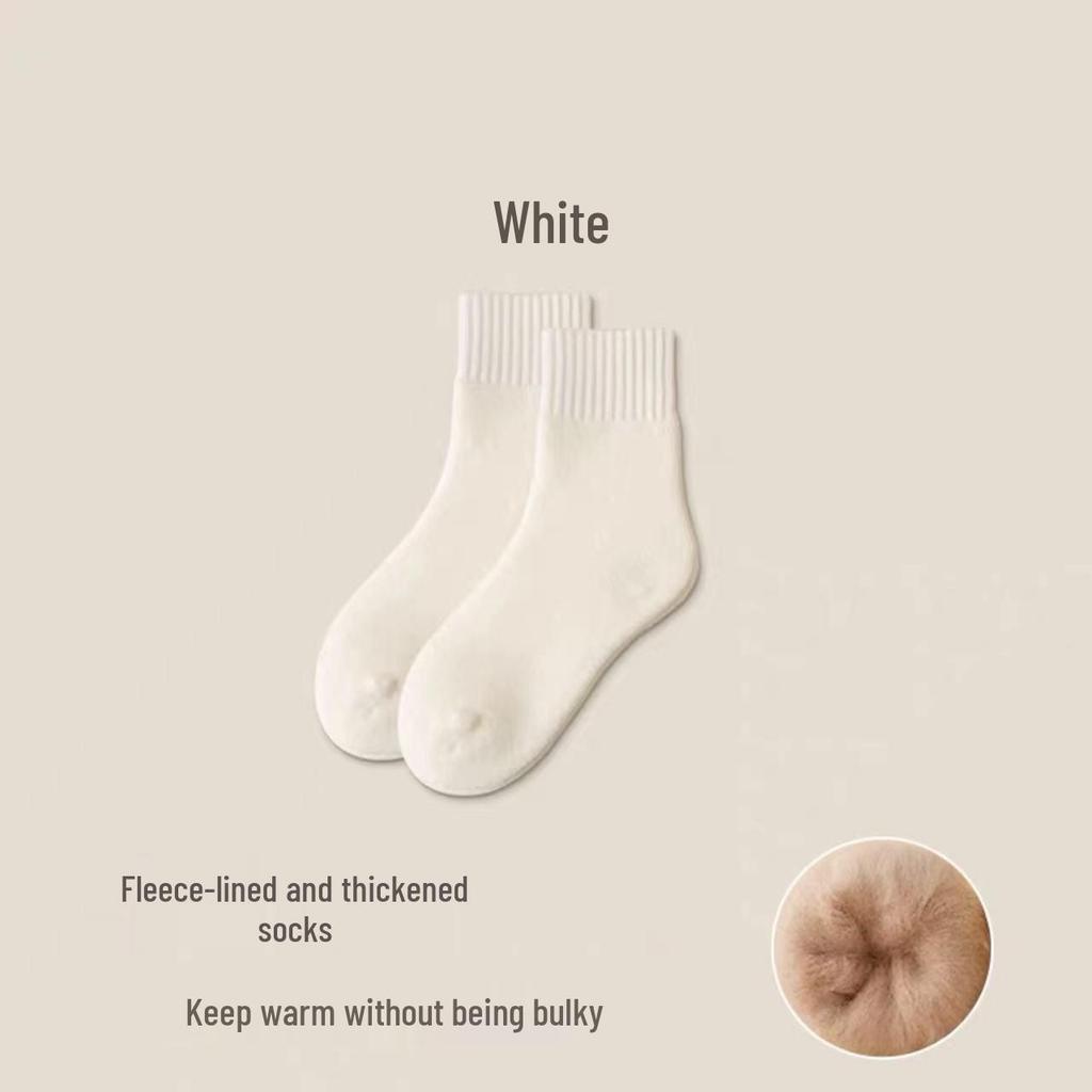 Women's Cashmere Velvet-Enhanced Long Warm Socks for Autumn/Winter - Cozy Home & Sleepwear