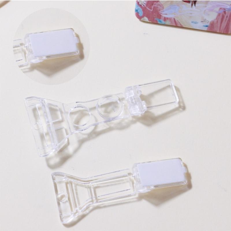 50Pcs Clear Badges Display Stand Holder Acrylic Badges Button Base Stand Selfs Adhesive Button Pins Display Stand Gift