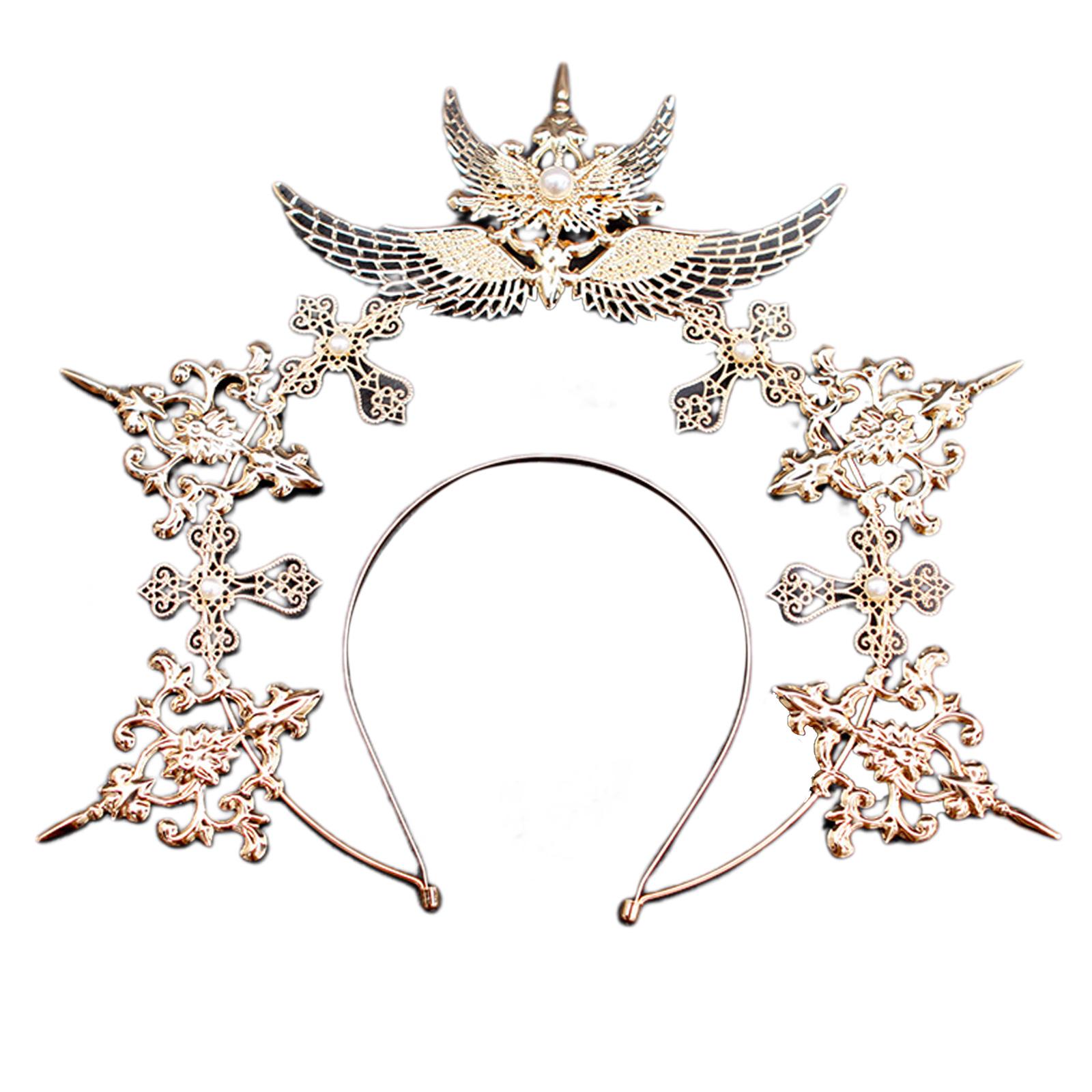 

Двухслойный обруч для волос с крыльями ангела, милый рождественский держатель для волос, новогодний костюмный головной убор для подростков 2