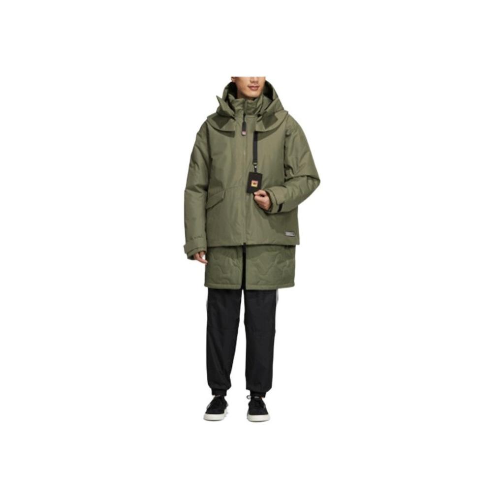 Adidas Originals Detachable Lining Multi-Pocket Sport Down Jacket Men Outerwear Green GT7285