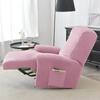 1 Seater Stretch Velvet Recliner Sofa Cover  Armchair Covers Elastic Single Sofa Slipcovers for Living Room Solid Color