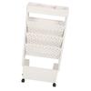 5 Tier Movable Bookshelf Removable Bookcase Rotatable Multilayer Mobile Bookshelf for Bedroom Dormit