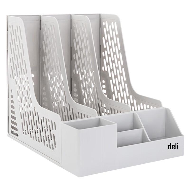 Deli 3-Tier Mesh Desktop File Organizer with Pen Holder