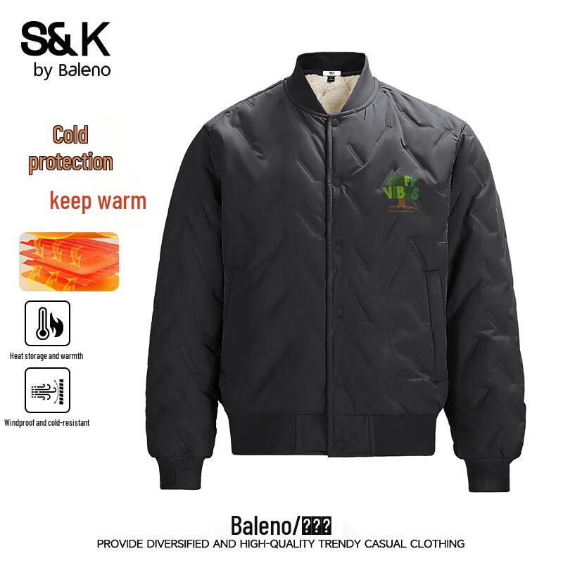 

Baleno S&K Series Men s Baseball Collar Winter Padded Jacket M