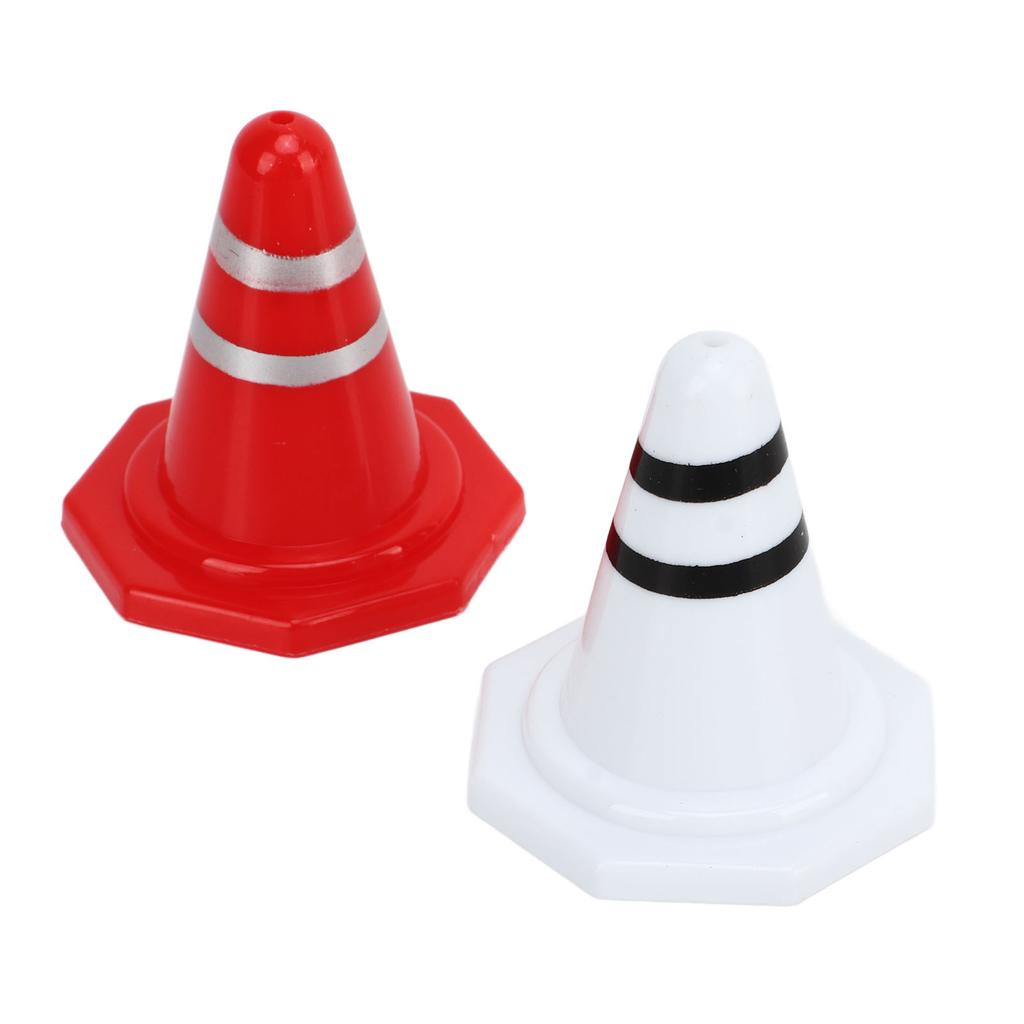 60 Pcs Traffic Cones Toys Red White Mini Traffic Cones Miniature Lifelike Road Block for Soccer Training RC Car Gaming