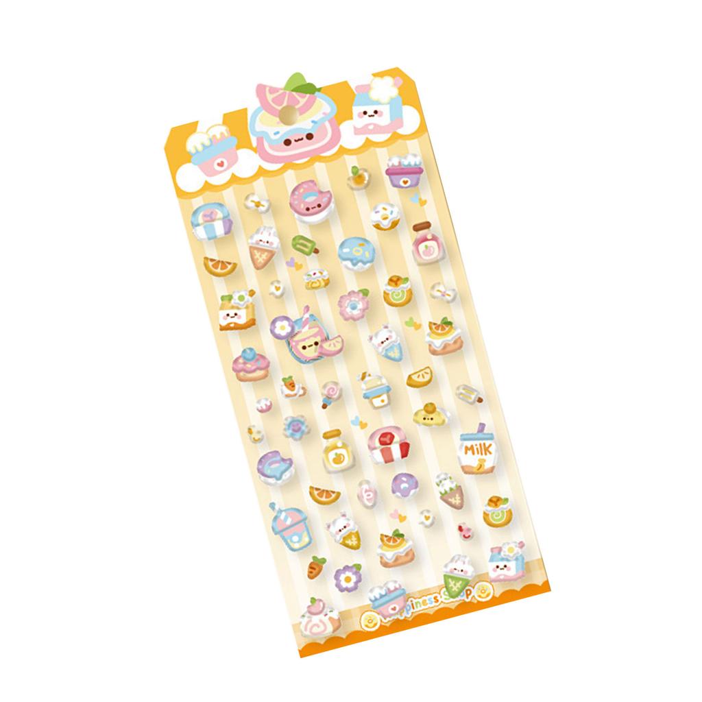 Cartoon 3D Stickers Water Resistant Animal Butterfly Sticker for Planner Pencil Box Phone Case Water Bottle Skateboards
