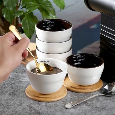 Messschale aus Keramik, wiederverwendbar, für den Haushalt, Salat- und Nudelschalen, hochtemperaturbeständig, Espresso-Kaffeetasse mit Waage, Geschirr