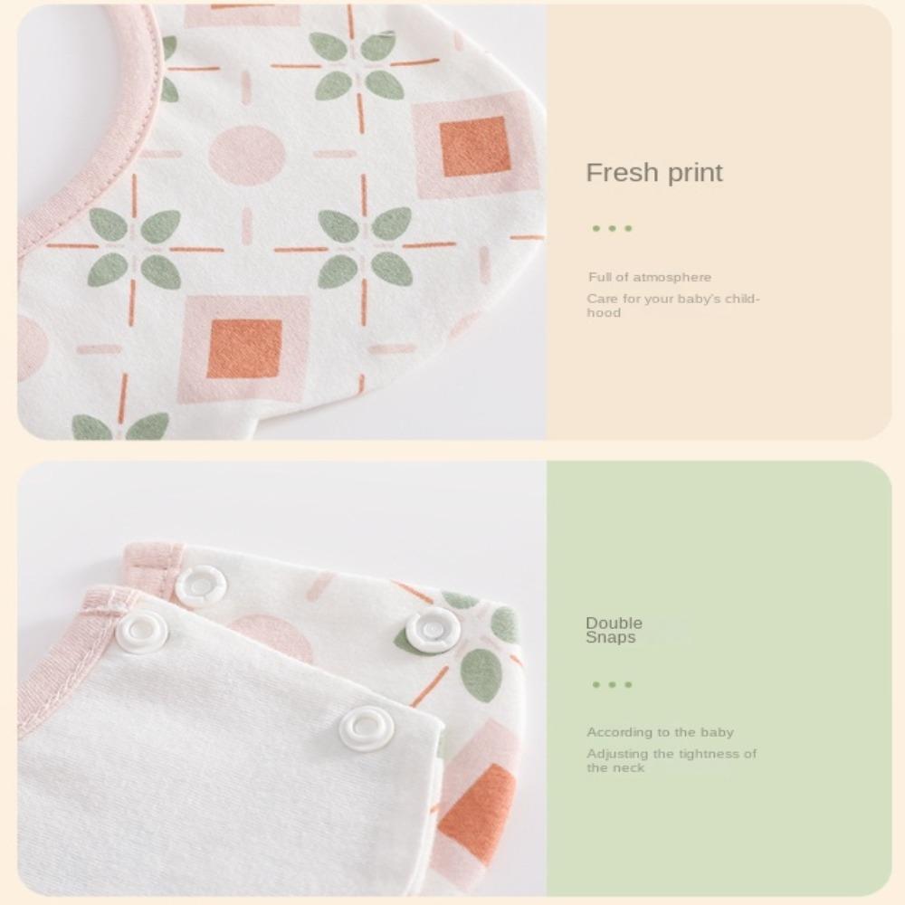 Flower Shape Baby Drooling Bibs Round Neck Saliva Towel Cloths Cute Baby Cotton Bibs  Infant