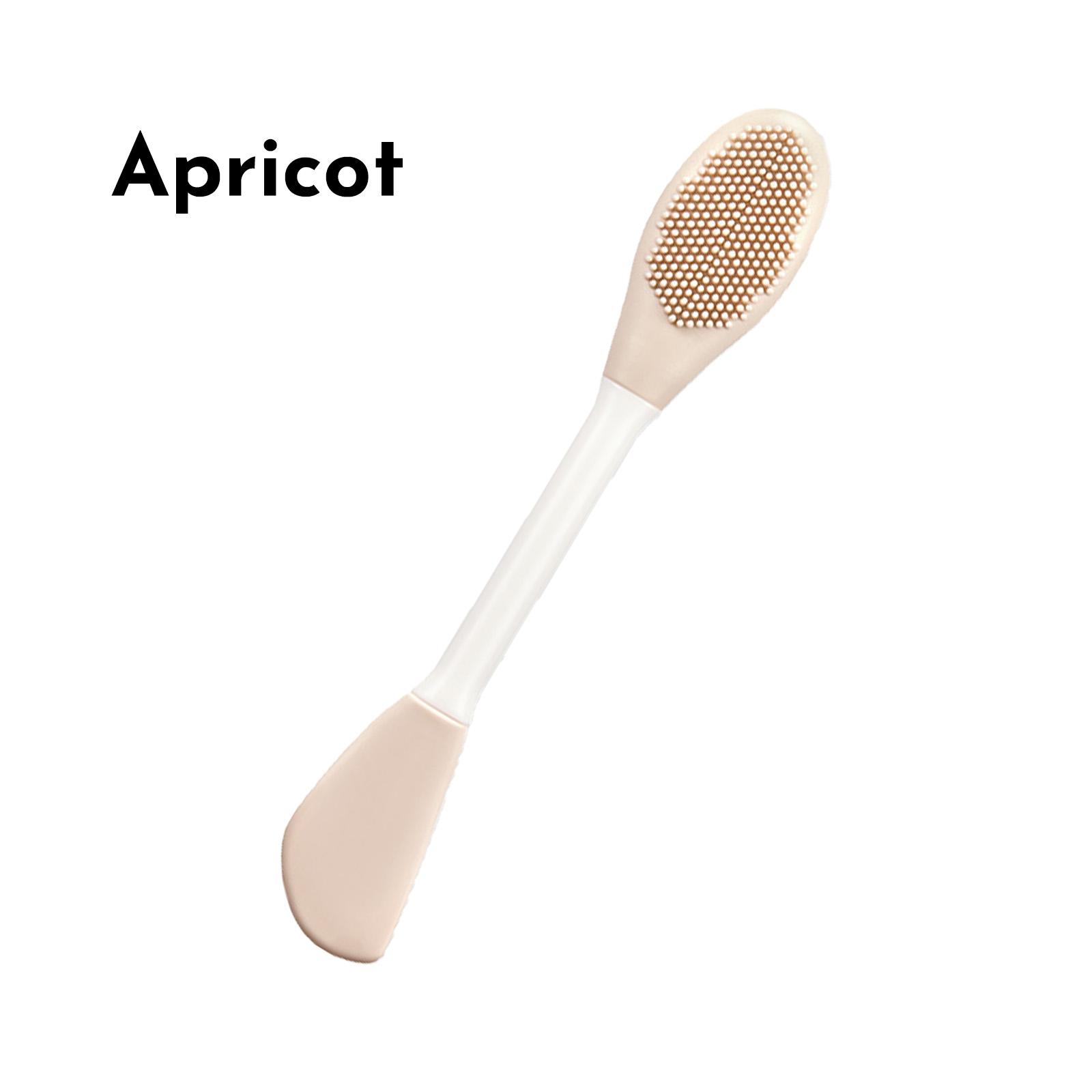 

Щетка для очищения лица - силиконовый скраб для лица 2 в 1 для отшелушивания, массажа, удаления черных точек, глубокого очищения пор, самостоятельной маски абрикосовый