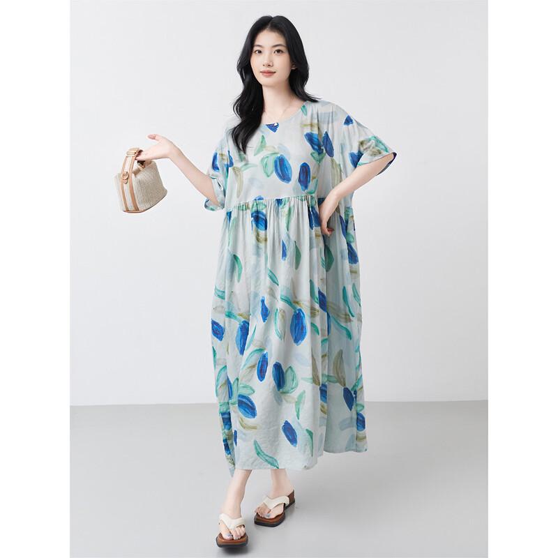 Aiyilian Retro Printed Summer Dress
