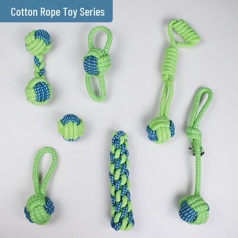 Durable Cotton Rope Woven Teething Toy for Medium to Large Dogs