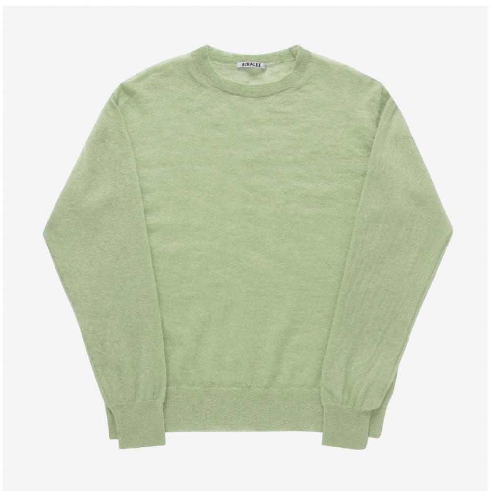 Orari A24SP02fg Light Green Kid MOhair Sheer P O Men S Knit