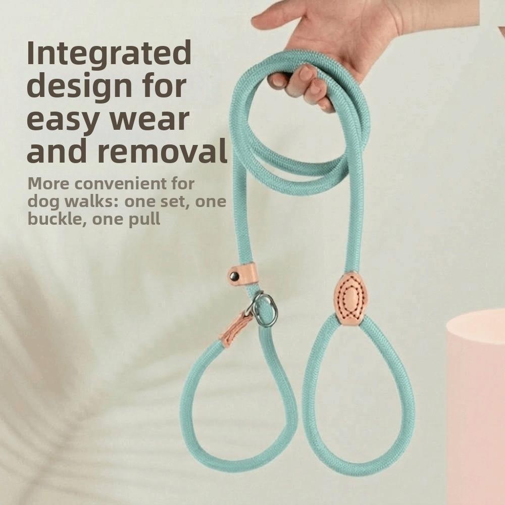 Solid Rope Dog Leash Adjustable Loop Thick Design Dog Training Leashes Comfortable Handle Shock-Absorbing No Pull Dog Leash