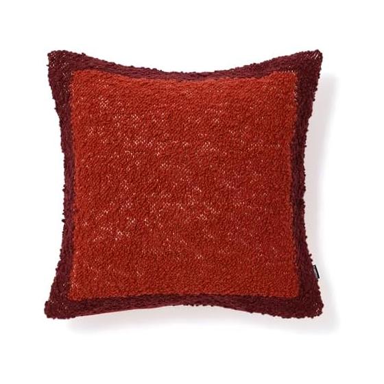 Francfranc Loose Square Cushion Cover 45cm x 45cm Red (054) Square Pattern Interior Makeover Simple