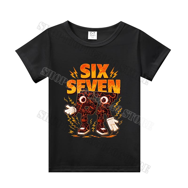 Steal A Brainrot Short Sleeve Children T-shirt 67 Six Seven Cotton Tops Tshirt Boys Girls Clothing Fashion Funny Kid Tee Shirts