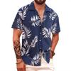 Summer Short Sleeve Flower Shirt Men'S Beach Large Size Casual 3D Digital Printing Men'S Shirt Tide