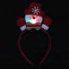 Snowman Christmas LED Headband Red Santa Hairband Snowman LED Light Headband  New Year's Eve